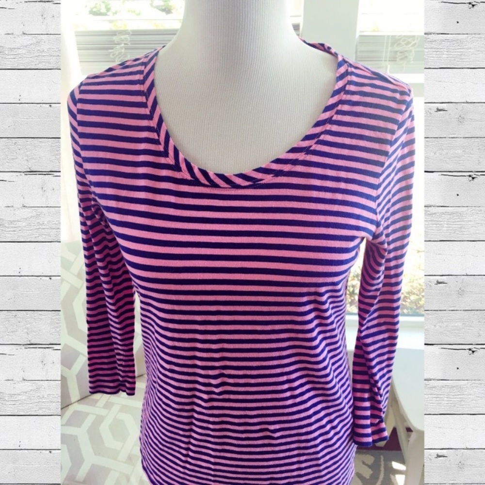 Vineyard Vines top size s small 3/4 sleeve striped